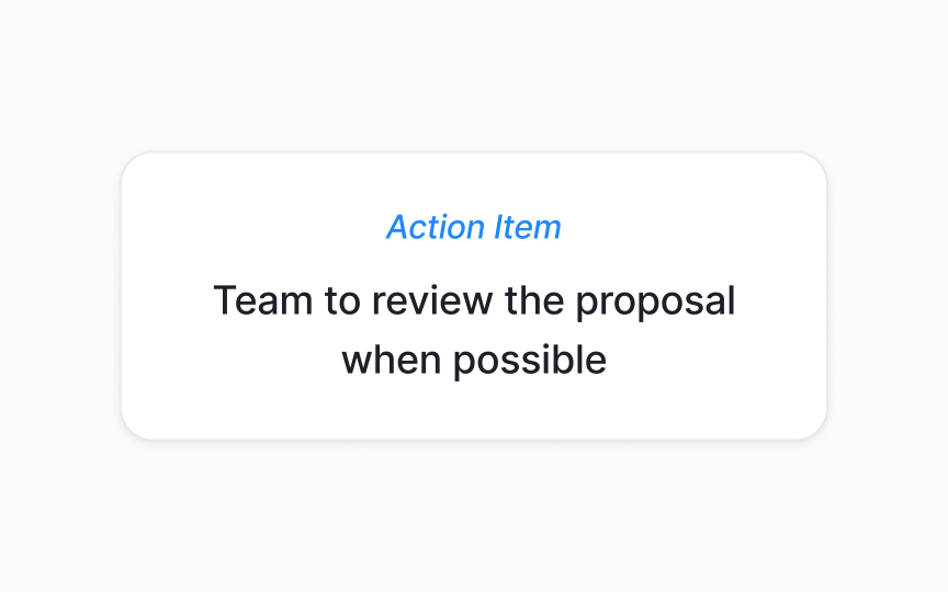 Action item extraction Bad Practice