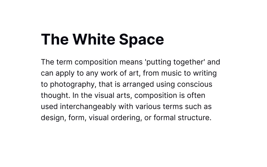 Applying active negative space to text Bad Practice