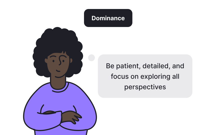 Adapting communication for Dominance types Bad Practice