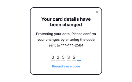 Add two-step verification when changing sensitive information