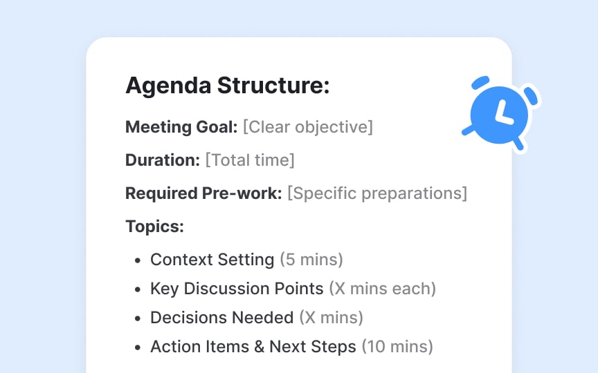 Agenda creation