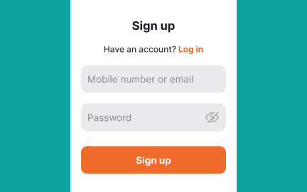 Allow switching between login and signup