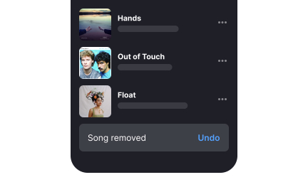 Allow undoing recent actions