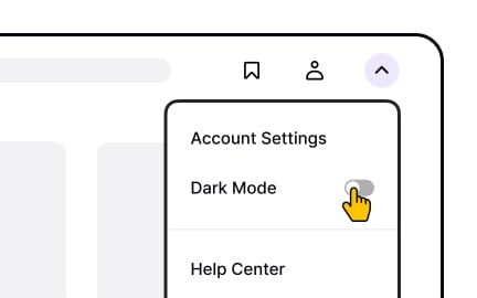 Allow users to turn dark mode on and off