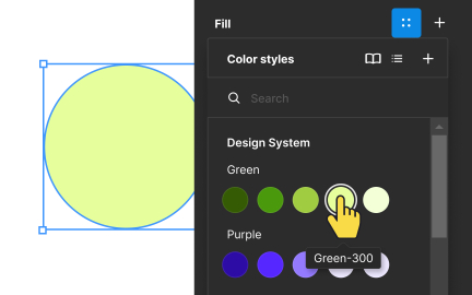 Apply color styles
