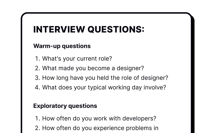 Arrange your questions