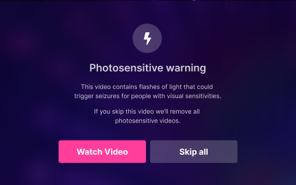 Avoid rapidly flashing videos and animations