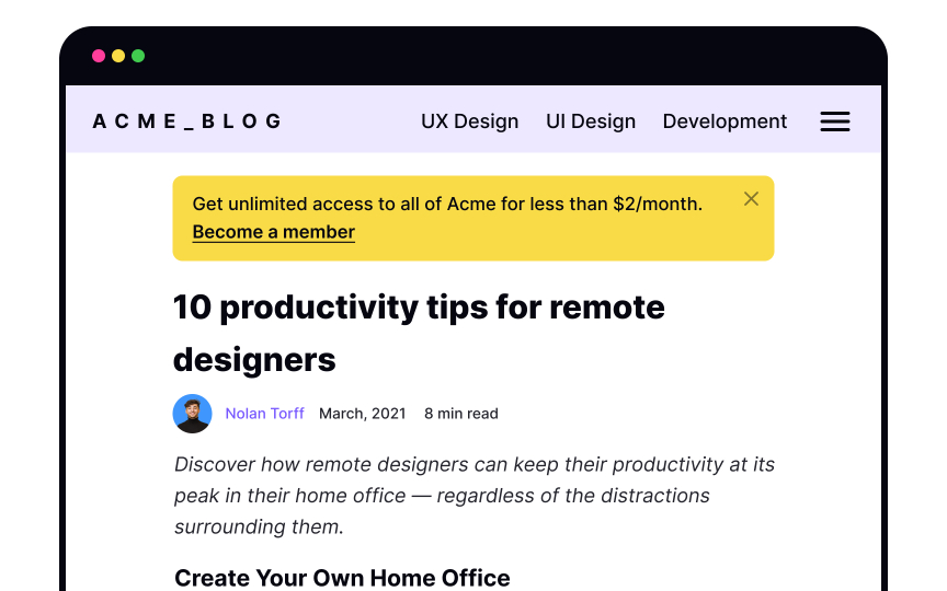 Avoid ruining user experience Best Practice