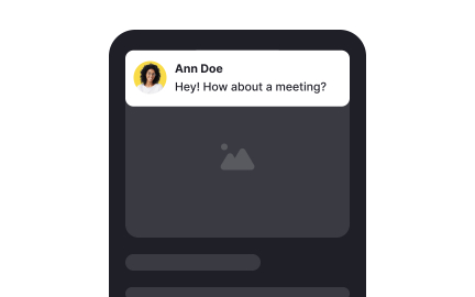 Banner notification