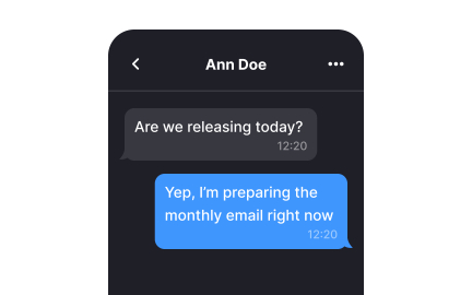 Indicate the sender and recipient