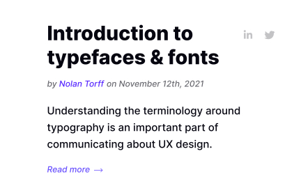 Bylines & meta information