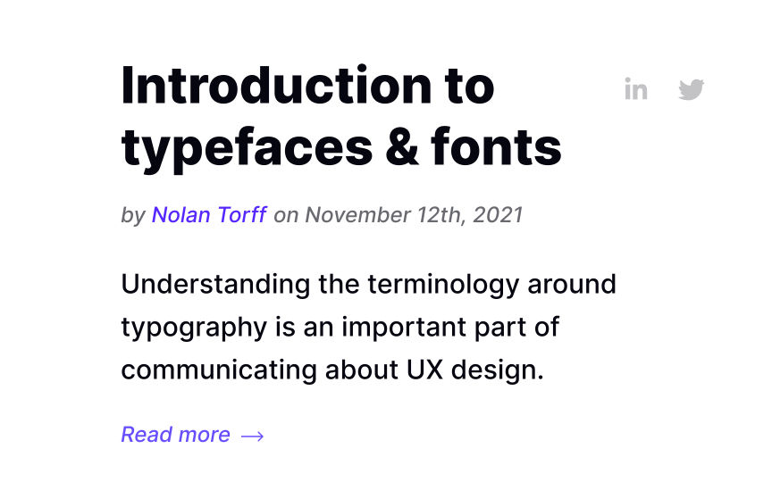 Bylines & meta information Best Practice