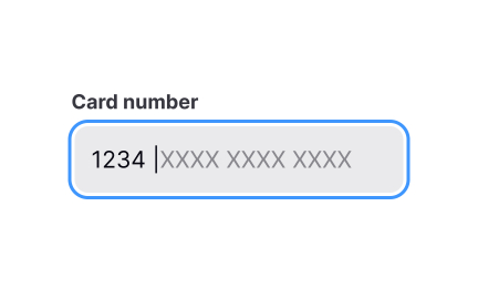 Prevent typos with credit card input masks