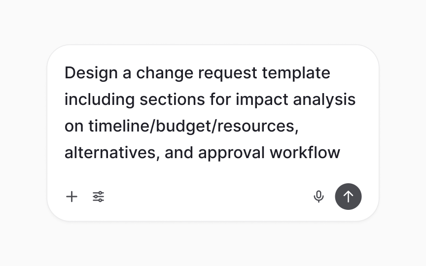 Change request templates Best Practice