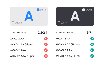 Checking color accessibility