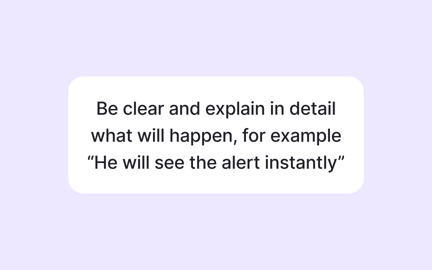 Clarity in language and content patterns Bad Practice