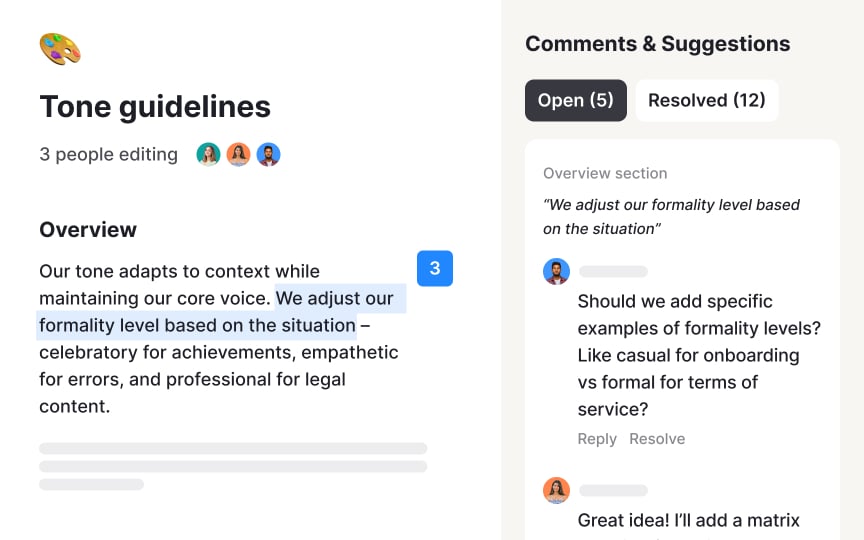 Collaboration features