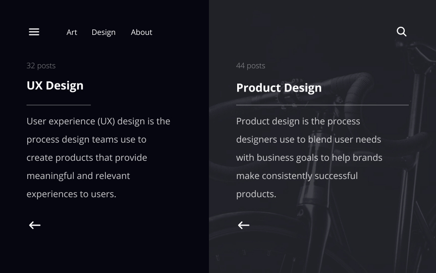 Use asymmetrical grids to emphasize content Bad Practice