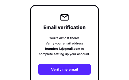 Confirm phone number or email