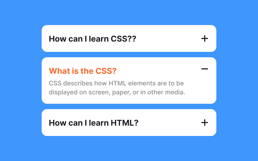 Select the accordion behavior depending on users' needs