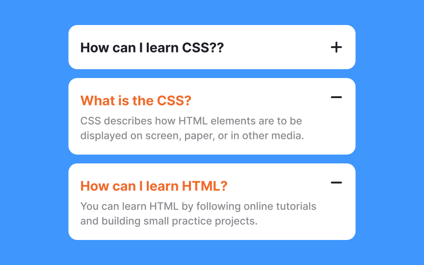 Select the accordion behavior depending on users' needs