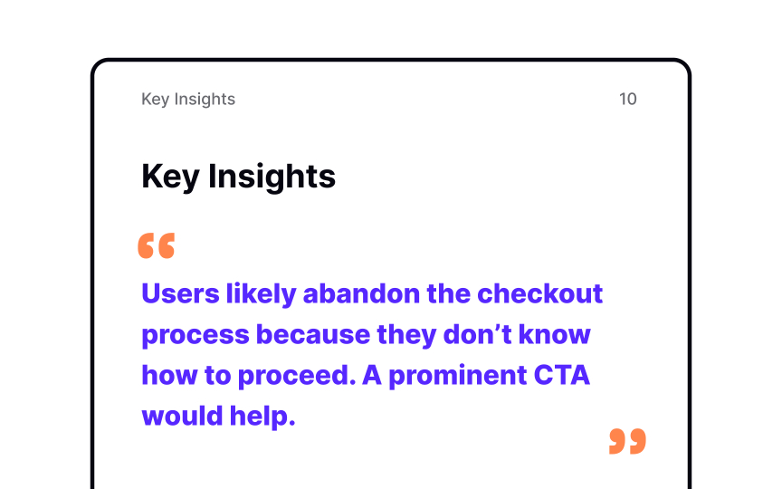 Conveying key insights Best Practice