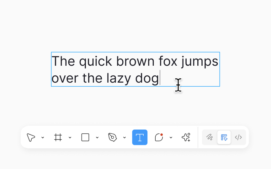 Creating a text layer with a single click