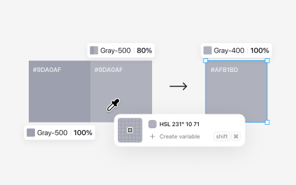 Creating a tonal scale using opacity