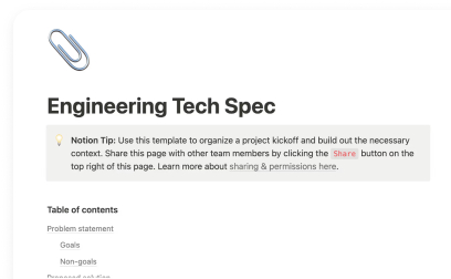 Creating technical specifications