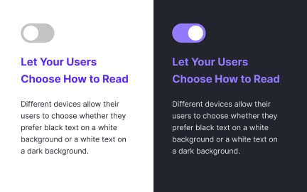 Dark mode enhances accessibility