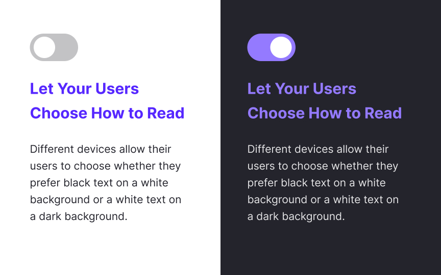 Dark mode enhances accessibility