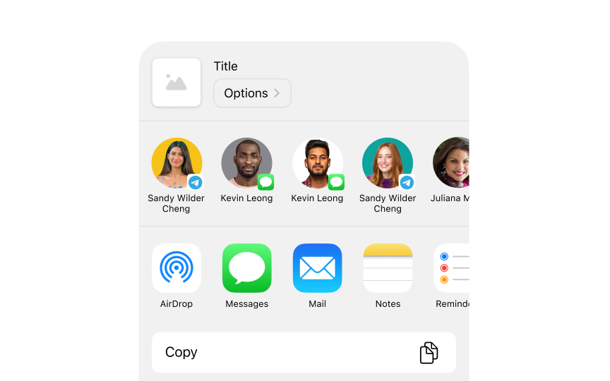 Data sharing between platforms