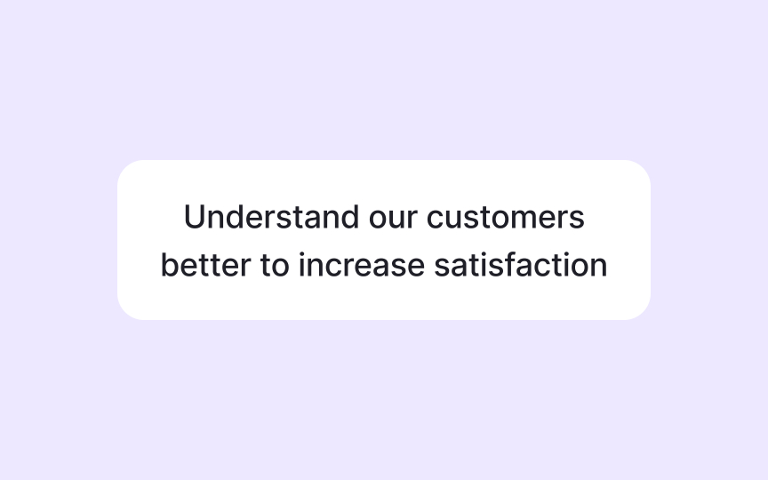 Define purpose and set objectives Bad Practice