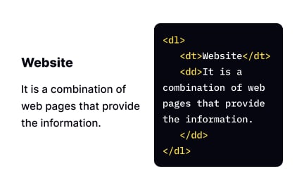 Definition HTML lists