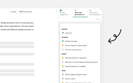 Designing quick action menus for AI interfaces