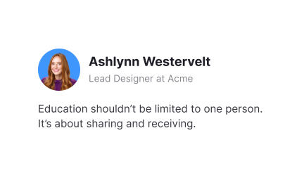 Develop a desire to teach