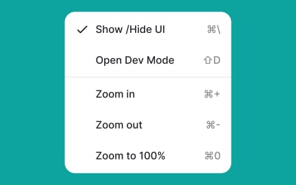 Use dividers to group similar actions