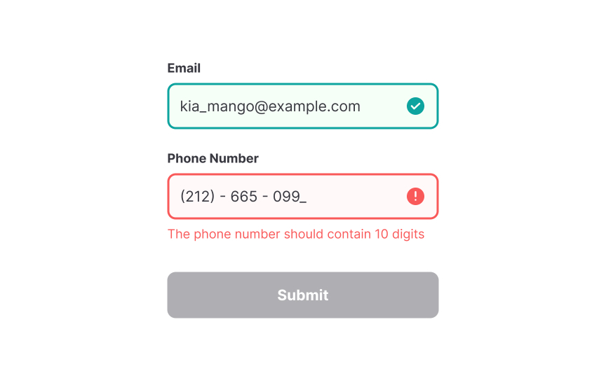 Use multiple cues for accessible inputs Best Practice