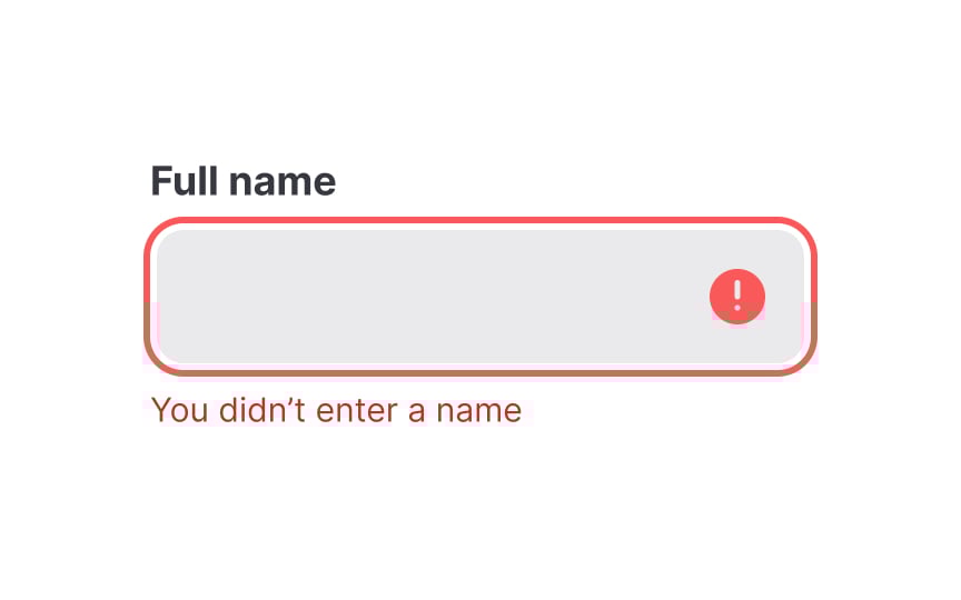 Don’t make users feel bad Bad Practice