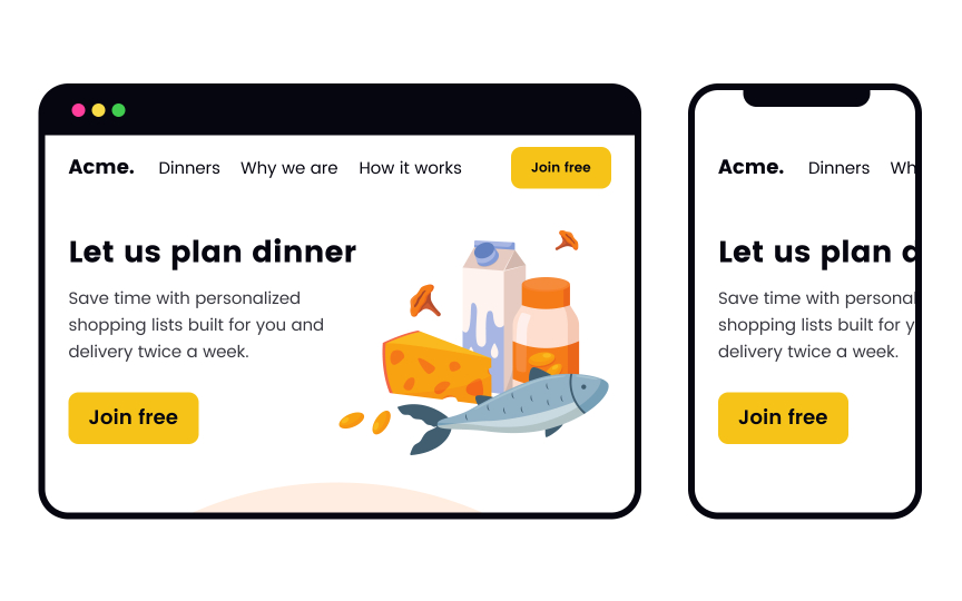 Ensure consistent experiences across all devices and browsers Bad Practice