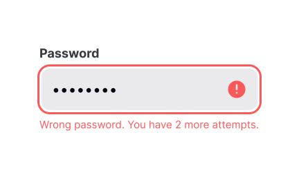 Place error messages below the input