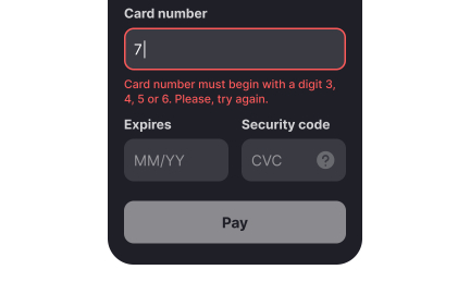Provide inline validation