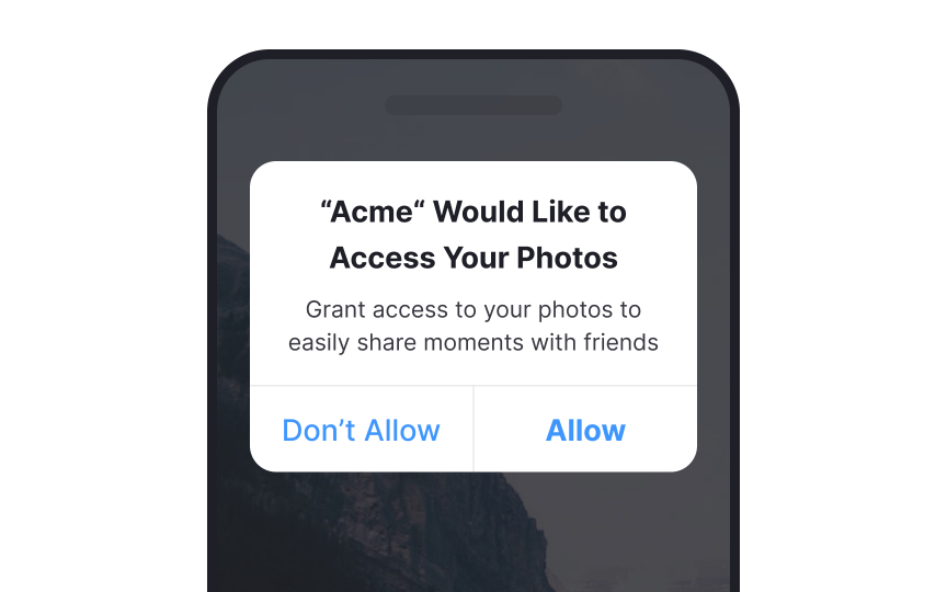 Give users a reason to grant permissions Best Practice