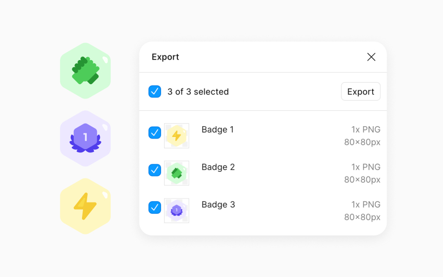 Export files in bulk