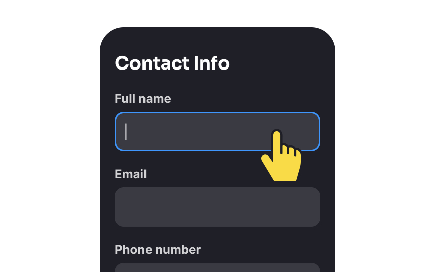 Inputs should be easy to hit Best Practice