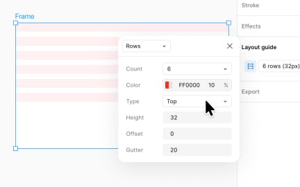 Fixed layout grid