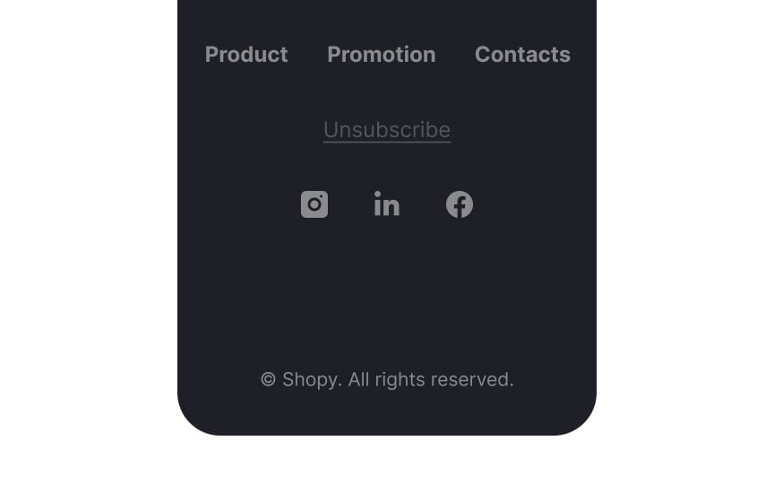 Include useful information in footers Bad Practice