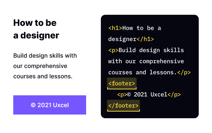 The <footer> tag