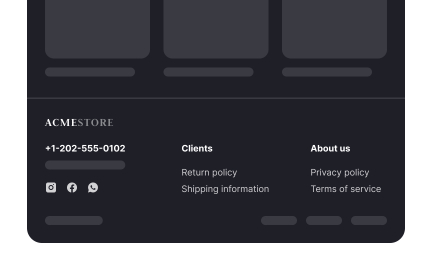 Footer navigation