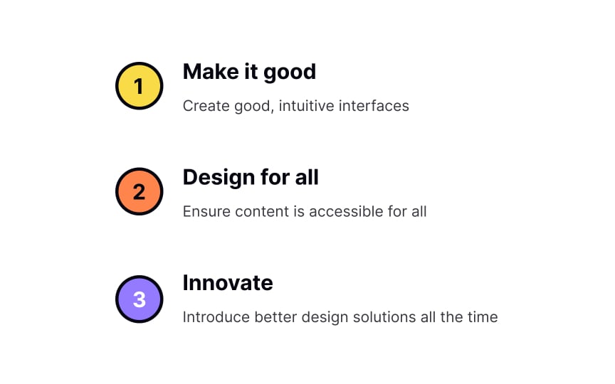 Formulate design principles Bad Practice